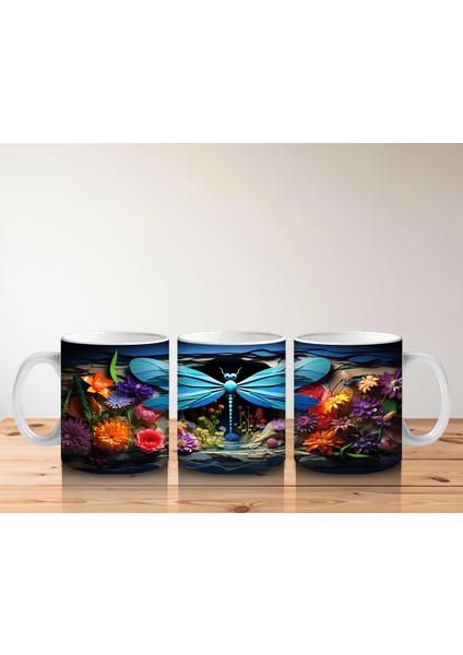 Çift Mavi Yusufçuk ve Çiçek Bahçesi – Baskılı Kahve Kupası indirimleri