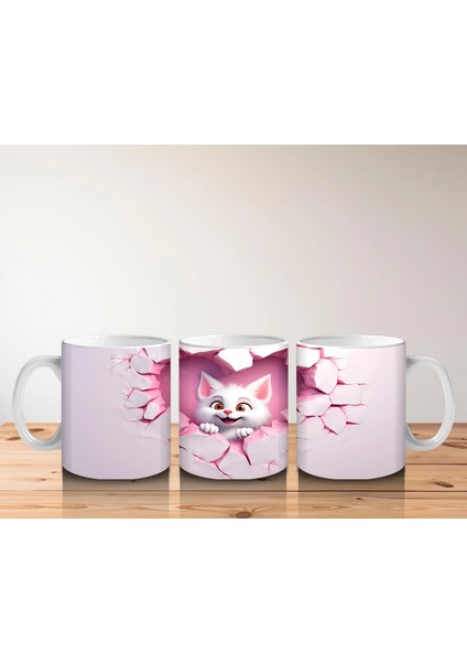 Kalp Çatlağından Bakan Kedicik – Baskılı Kahve Kupası indirimleri