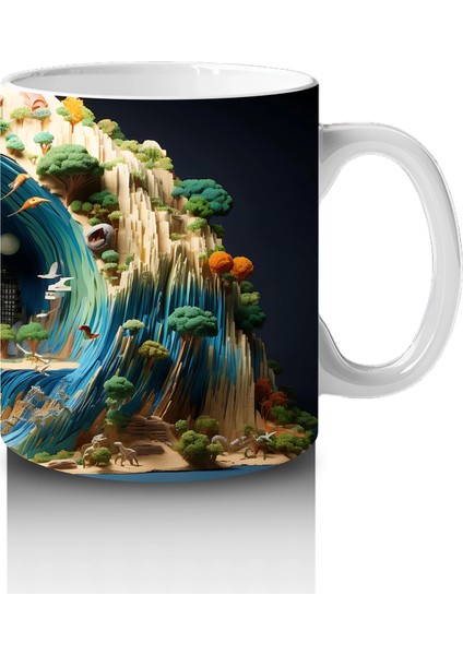 Masalsı Mantar Evreni ve Renkli Dünya – Baskılı Kahve Kupası fırsatları