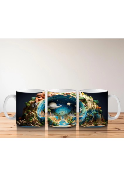 Masalsı Mantar Evreni ve Renkli Dünya – Baskılı Kahve Kupası indirimleri