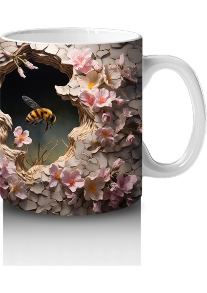 Çiçekli Takılarla Süslenmiş Gotik Inek Illüstrasyonu – Baskılı Kahve Kupası fırsatları