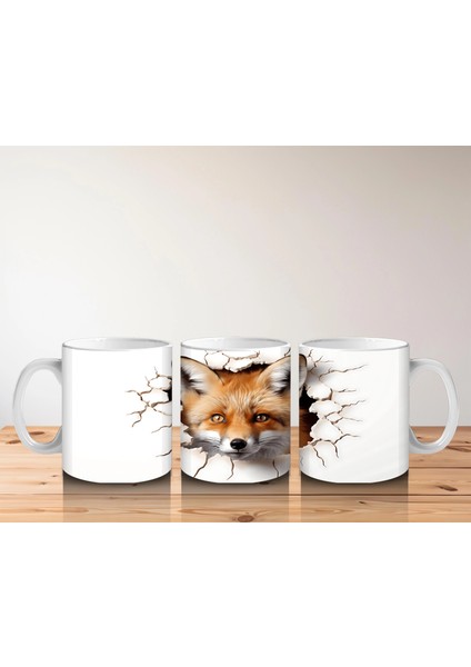 Çatlak Arasından Bakan Kızıl Tilki – Baskılı Kahve Kupası indirimleri