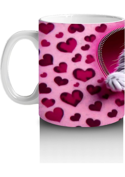 Kalpli Yastığa Sarılmış Gri Kedi – Baskılı Kahve Kupası fiyatları