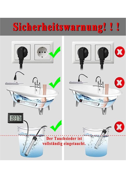 2500W Daldırma Isıtıcı, Havuz Isıtıcı Otomatik Zamanlayıcı, Güvenli Havuz Isıtma Daldırma Isıtıcı, Ev Için Mükemmel Ab Tak (Yurt Dışından) fırsatları