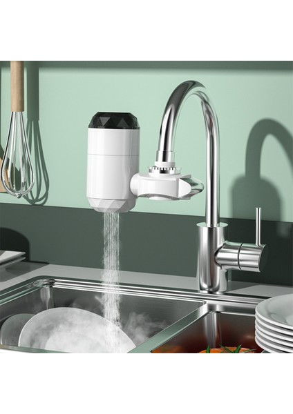 Elektrikli Su Isıtıcı Sıcaklık Göstergesi ile Mutfak Için Anında Isıtma Musluk Isıtıcı Tanksız Su Isıtıcı Ab Tak A (Yurt Dışından) indirimleri