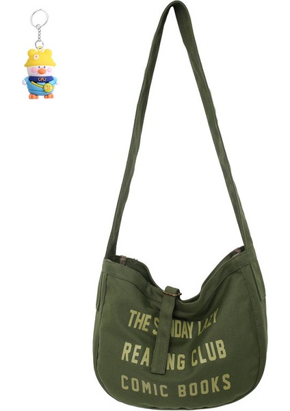 Kanvas Çanta Bayanlar Tote Çanta Öğrenci Büyük Kapasiteli Omuz Crossbody Çanta (Yurt Dışından)