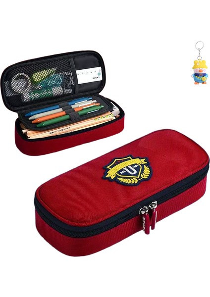 Kalem Çantası Üç Katmanlı Büyük Kapasiteli Kırtasiye Çantası Öğrenci Kalem Çantası Tuval Kırtasiye Çantası Kalem Çantası (Yurt Dışından)