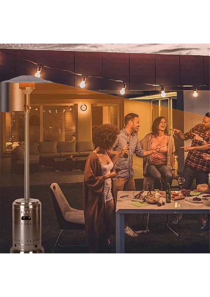 Patio Isıtıcı Reflektör Kalkanı, Yuvarlak Doğal Gaz ve Propan Patio Isıtıcıları Için Isı Odaklı Reflektör Dış Mekan (Yurt Dışından)