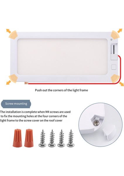 12-30V Panel Işık Araba Iç Okuma Lambası Yüksek Parlaklık Kabin Işıkları Karavan Yat Tekne Araba Için (Yurt Dışından) modelleri