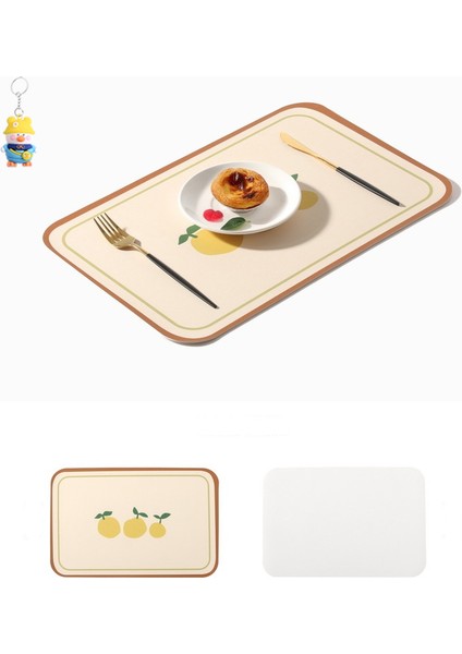 Retro Çiçek Tarzı Romantik Batı Yemek Paspası Pvc Deri Masa Paspası Isı Yalıtım Paspası Ev Kase Paspası Elle Çizilmiş 4 Adet (Yurt Dışından)