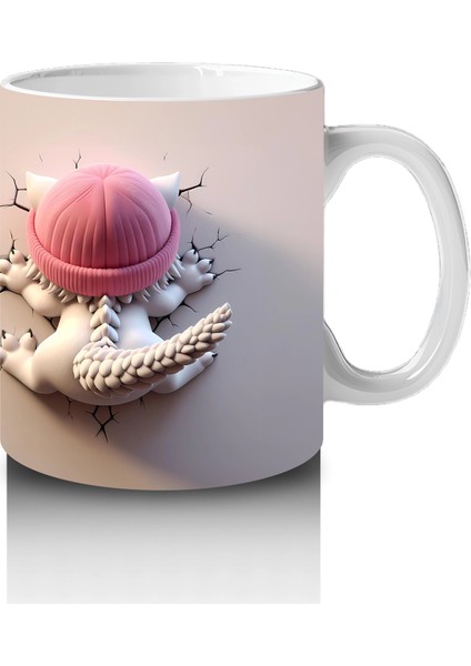 Pembe Kostümlü Kız Maskot ve Ponponlu Bere – Baskılı Kahve Kupası fırsatları