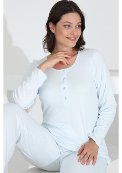 Bambu Uzun Kol Hamile Lohusa Pijama Takımı 30270-30273 modelleri
