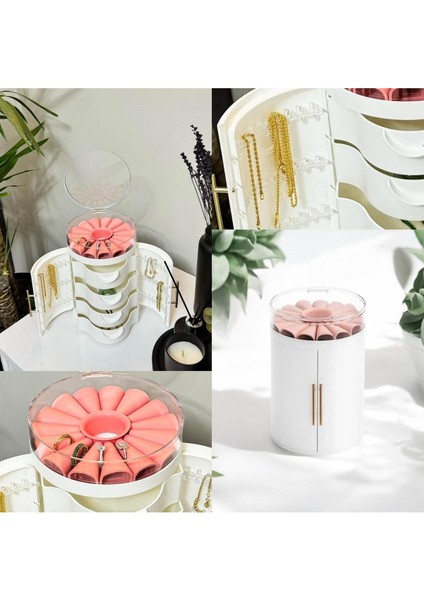 Şık Bej Çekmeceli Kapaklı Takı Düzenleyici Organizer fiyatları