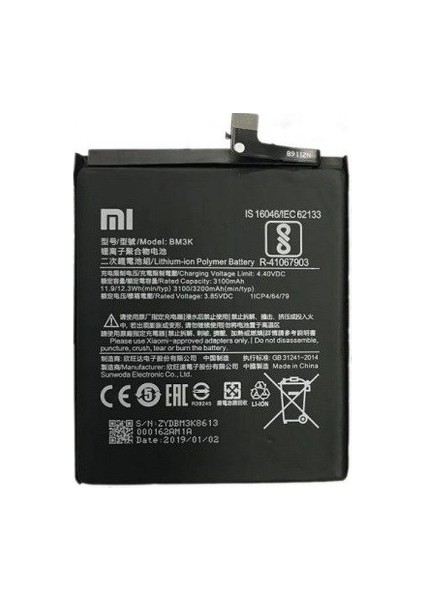 Xiaomi Mi Mix 3 Uyumlu Batarya Orjinal BM3K