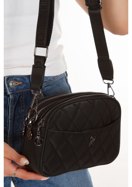 Kadın Çapraz Askılı Omuz Çantası NEW235 - Siyah