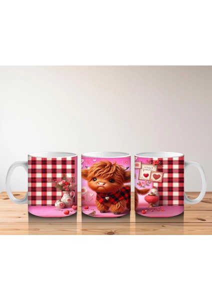 Sevgililer Günü Temalı Minik Buzağı - Baskılı Kahve Kupası indirimleri
