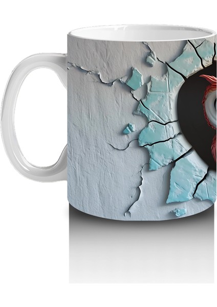 Kalpli Detaylı Kırık Duvarlı Baykuşlar - Baskılı Kahve Kupası fiyatları