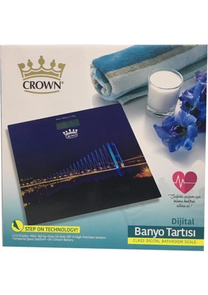 Mavi Cam Dijital Banyo Tartısı, LCD Ekran ve Yük Göstergesi modelleri