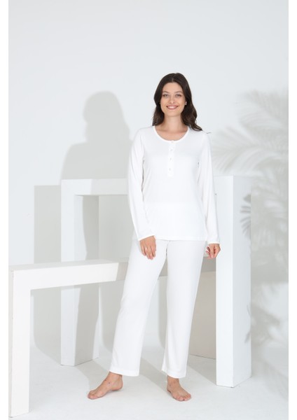 Bambu Uzun Kol Hamile Lohusa Pijama Takımı 30270-30273