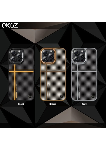 iPhone 16 Pro Max Elit Premium Lucas Karbon Desenli Kılıf - Üst Düzey Koruma fırsatları
