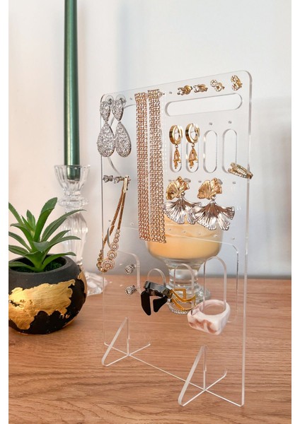 Şeffaf Pleksi Takı Organizeri, Kolye, Küpe ve Yüzük Saklama Çözümü fiyatları