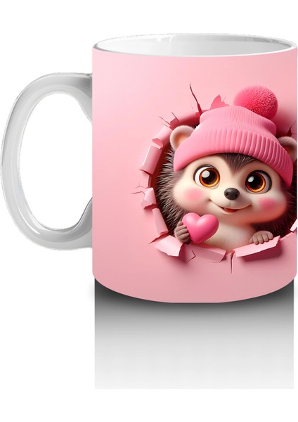 Mutlu Ifade ile Bakan Tatlı Kirpi Kız Maskot – Baskılı Kahve Kupası fiyatları