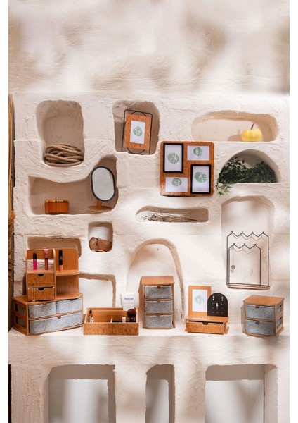 Keçe 2 Çekmeceli Bambu Kozmetik ve Takı Organizer, Masa Üstü Banyo Düzenleyici indirimleri