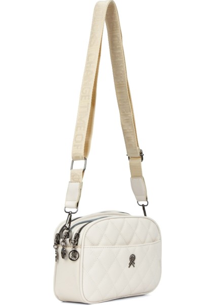 Kadın Çapraz Askılı Omuz Çantası NEW235 - Krem