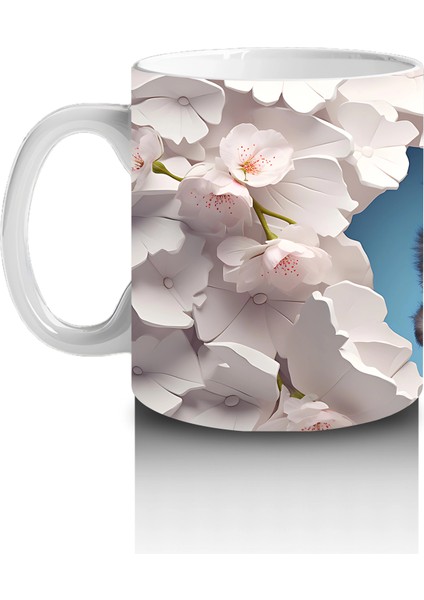 Kiraz Çiçeği Detaylı Sevimli Baykuş – Baskılı Kahve Kupası fiyatları