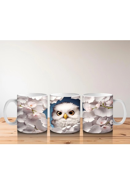 Kiraz Çiçeği Detaylı Sevimli Baykuş – Baskılı Kahve Kupası indirimleri
