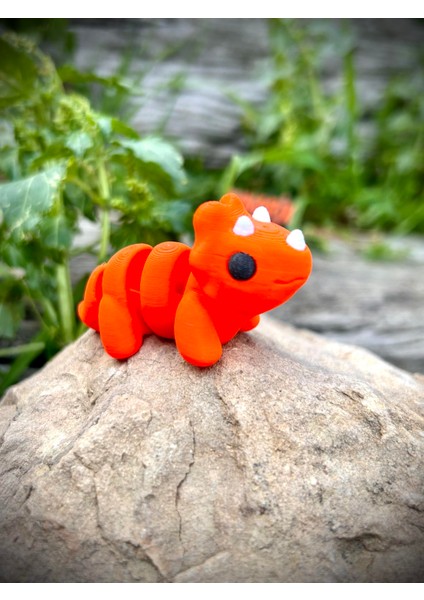 Dinozor Triceratops Oyuncak - Üç Boynuzlu Cesur Koruyucusu!🦕 3D Hareketli Organik Model - Orta Boy fırsatları