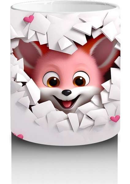 Pembe Fona Dönük Sevimli Ayıcık – Baskılı Kahve Kupası modelleri