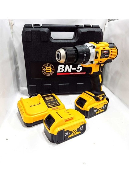 36V 5AH Darbeli Şarjlı Matkap Vidalama, Metal Şanzımanlı ve Güçlü Performans modelleri