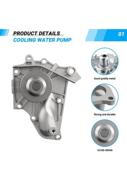 Toyota Camry Rav4 16100-09040 1610079075 1610079185 16110-79025 16110-79026 Için Soğutma Suyu Pompası (Yurt Dışından) fırsatları
