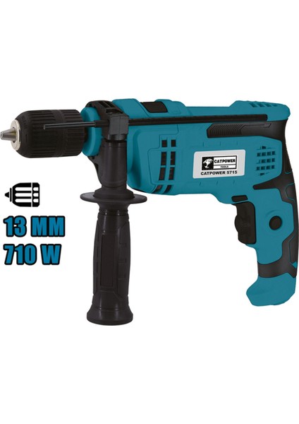 Darbeli Matkap 13 mm 710W, Güçlü ve Dayanıklı, Çok Amaçlı El Aleti