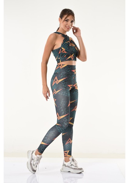 Derya Kurşun Baskılı Büstiyer Tayt Takım 531 fırsatları