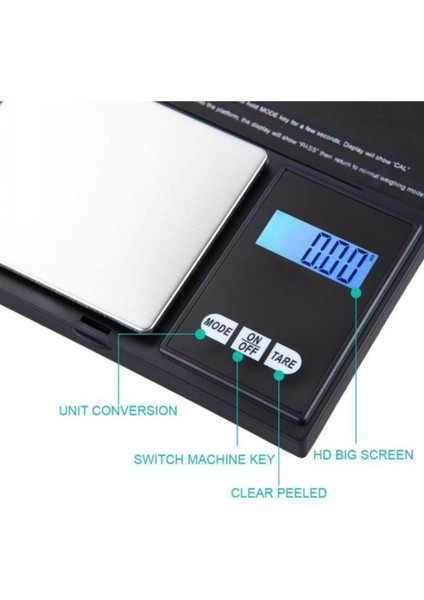 Hassas Dijital Cep Terazi 500G/0.01G, Mini, Açık Kapak, LCD Ekran, Şık Tasarım fırsatları