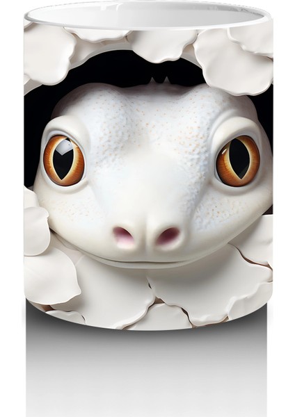 Beyaz Çiçekler Arasında Tarsier – Baskılı Kahve Kupası modelleri