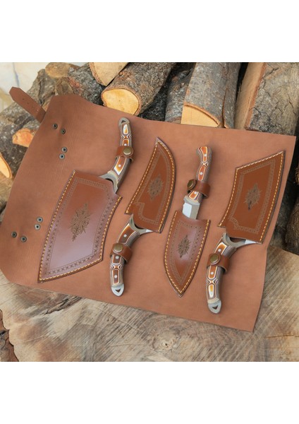 Almazan Kamp Bıçağı Seti - Deri Çantalı fiyatları