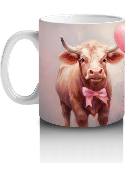 Kalp Balonu Tutan Sevimli Inekler – Baskılı Kahve Kupası fiyatları