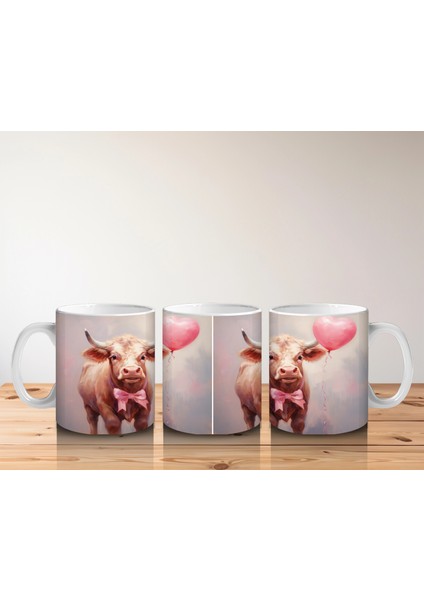 Kalp Balonu Tutan Sevimli Inekler – Baskılı Kahve Kupası indirimleri