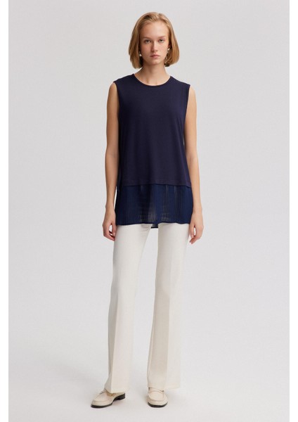 Sleeveless Pleated Undershırt