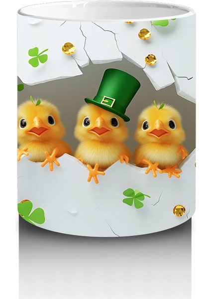 Yoncalarla Kaplı Tatlı Civciv Kompozisyonu – Baskılı Kahve Kupası modelleri