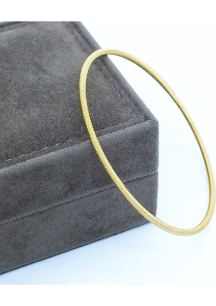 Imitason Ajda Bilezik Çizgili Model Altın Kaplama Çelik BLZ-3048 fırsatları