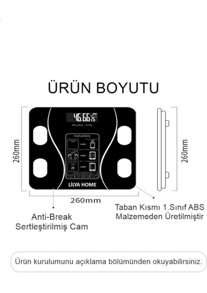 Beyaz ve Siyah Renklerde Bluetooth Dijital Vücut Ölçüm Tartısı fırsatları