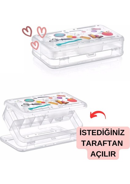 Iki Adet Çok Katlı Takı ve Dikiş Düzenleyici Kutu Beyaz modelleri