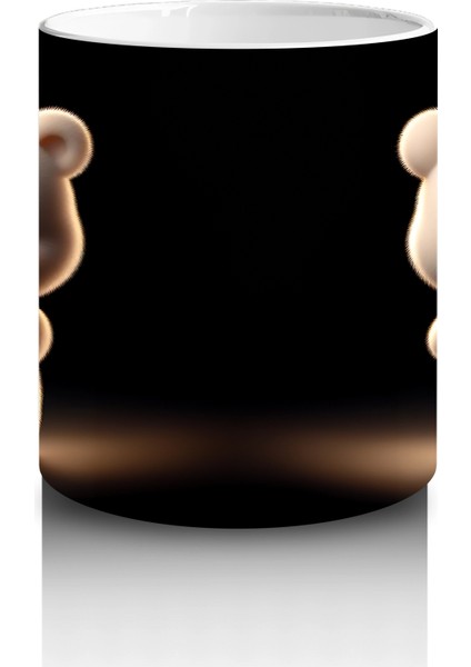 Sahne Işığında Arkası Dönük Peluş Ayı – Baskılı Kahve Kupası modelleri