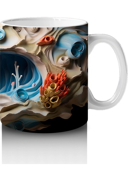 Mercan Resifinde Yüzen Palyaço Balığı Desenli Kupa Bardak fırsatları