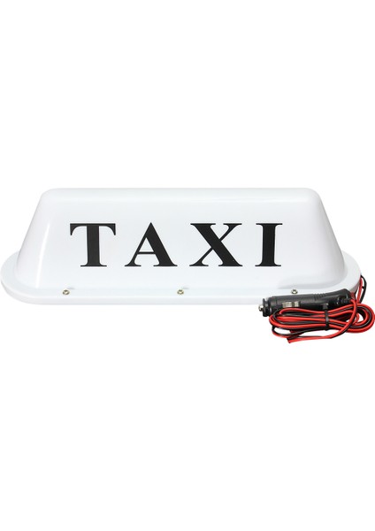 Beyaz Su Geçirmez Taksi Manyetik Taban Çatı Üstü Araba Kabin LED Burcu Işık Lambası 12 V Pvc (Yurt Dışından)