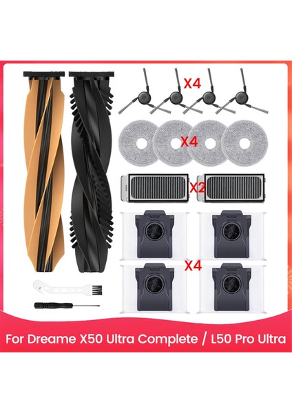 Dreame X50 Ultra Complete / L50 Pro Ultra Robot Süpürge Yedek Parça Aksesuarları Için Aksesuar Seti (Yurt Dışından)